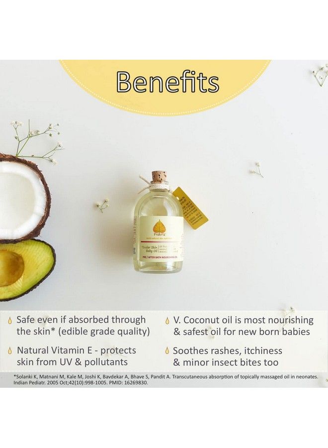 Tender Skin Baby Oil Virgin Coconut Oil With Vitamin E & Avocado Extract (200 Ml) (100 Ml)