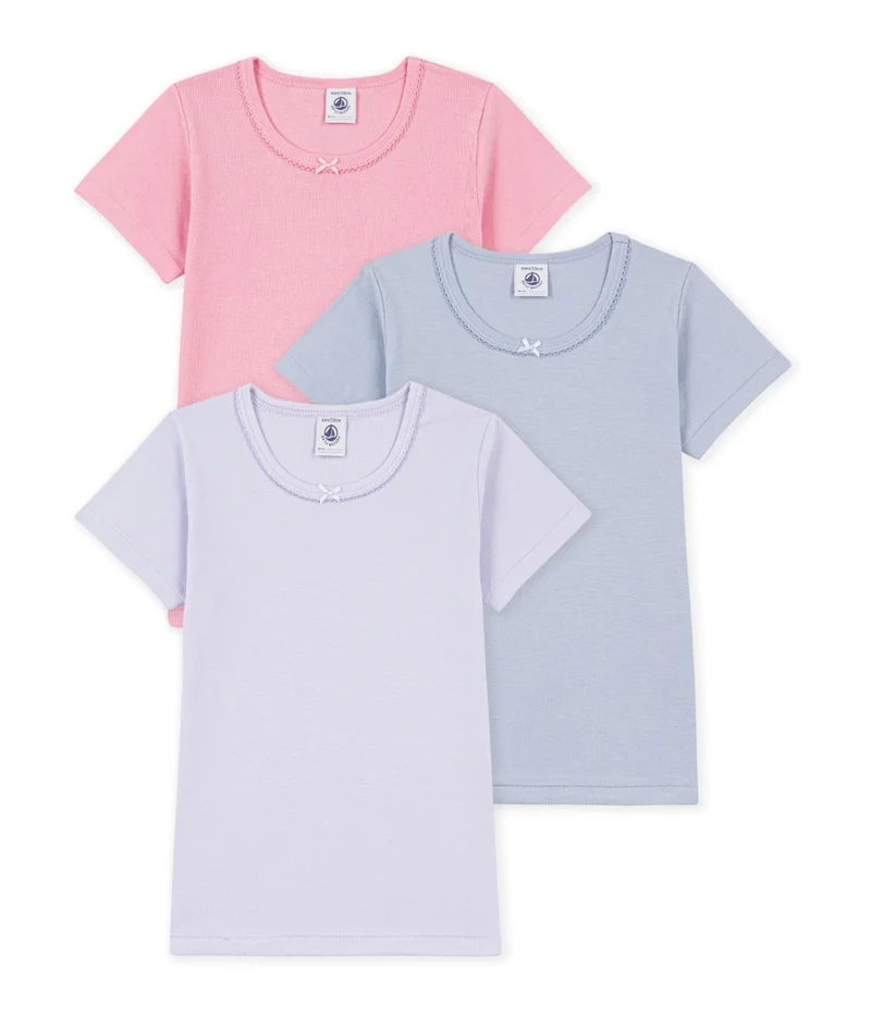 بيتي باتو Pack Of Children's Short-Sleeved Plain Cotton T-Shirts