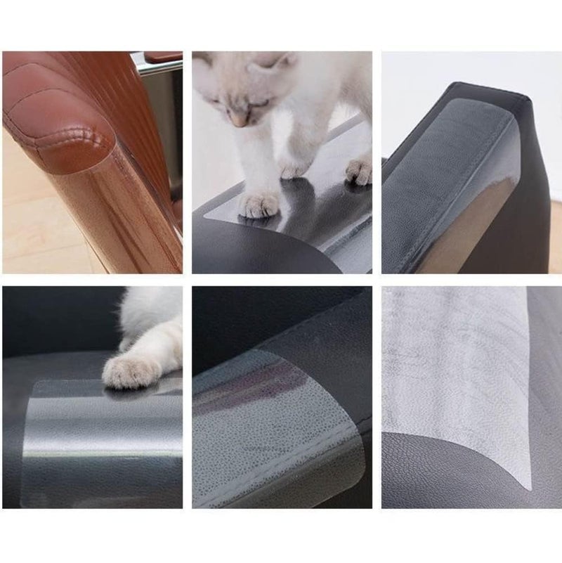 HAPPYMATES Cat Scratcher Pad &Tape, Leather Couch Protector Sticker, Anti-Scratch Protector for Leather & Wooden Surfaces Claw Resistant Self-Adhesive Sticker (Clear Protector Film, 50 X 200 cm) - Image 3