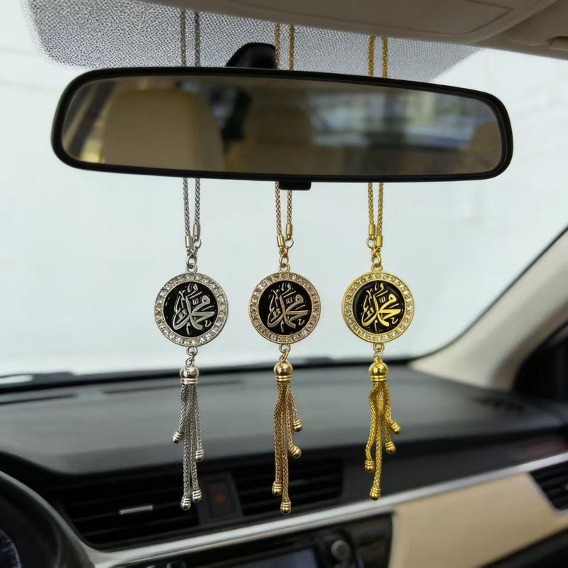 Retro Religious Style Alloy Car Hanging Ornament with Tassel - Car Interior Decoration - Image 1