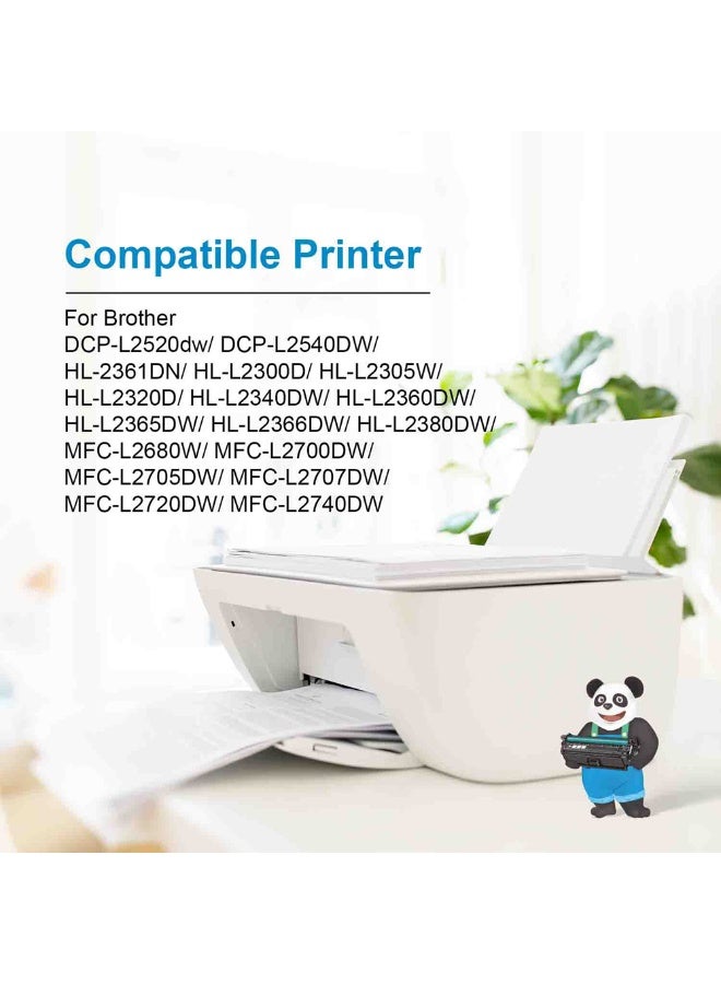 استا خرطوشة حبر أسود ASTA TN-2305 متوافقة مع طابعات Brother Laser Jet وDCP-L2520dw وDCP-L2540DW وHL-2361DN وHL-L2300D وHL-L2305W وHL-L2320D وHL-L2340DW وHL-L2360DW وHL-L2365DW وHL-L2366DW وHL-L2380DW وMFC-L2680W وMFC-L2700DW وMFC-L2705DW وMFC-L2707dw وMFC-L2720DW وMFC-L2740DW. TN2305 متوافقة مع TN 2305. لا يوجد انحشار ورق أو تسرب مسحوق. - Image 3