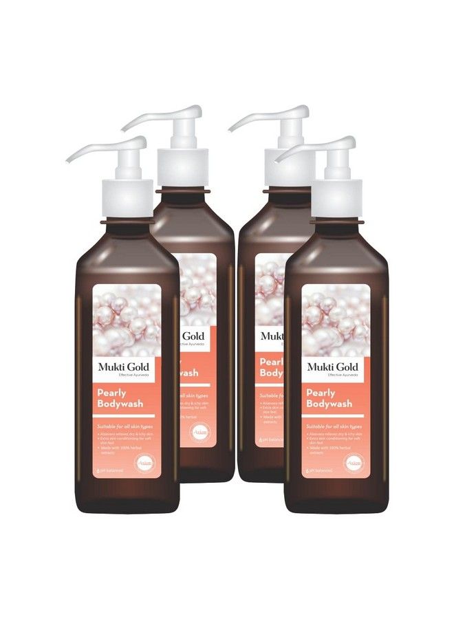 Axiom Mukti Gold Pearly Bodywash 250 Ml Pack Of 4 ; Suitable For All Skin Types Aloevera Relieves Dry & Ichy Skin Extra Skin Conditioning For Soft Skin Feel Made With Herbal Extracts - Image 2