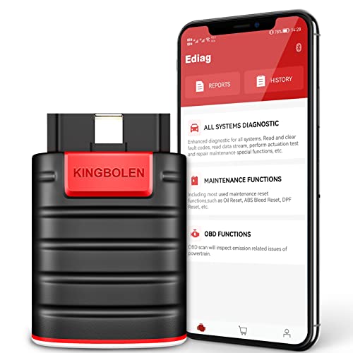 KINGBOLEN Ediag OBD2 Scanner Bluetooth, Bidirectional Scanner All System Diagnostic Tool for iOS & Android, Active Test,15+ Reset Function, FCA AutoAuth, 1 Year Update - Image 1
