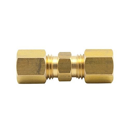 Legines Brass Compression Tube Fitting, Union, 3/8" OD x 3/8" OD, Pack of 2 - Image 3