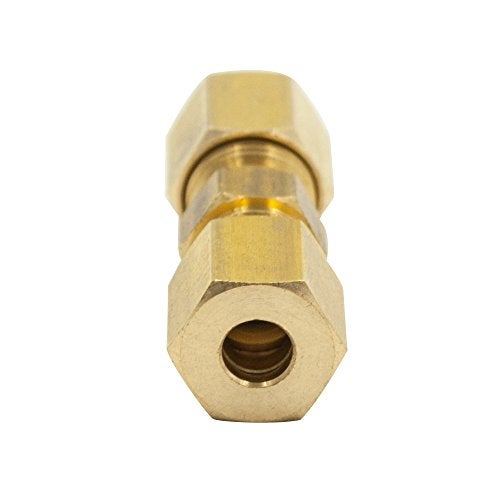 Legines Brass Compression Tube Fitting, Union, 3/8" OD x 3/8" OD, Pack of 2 - Image 4