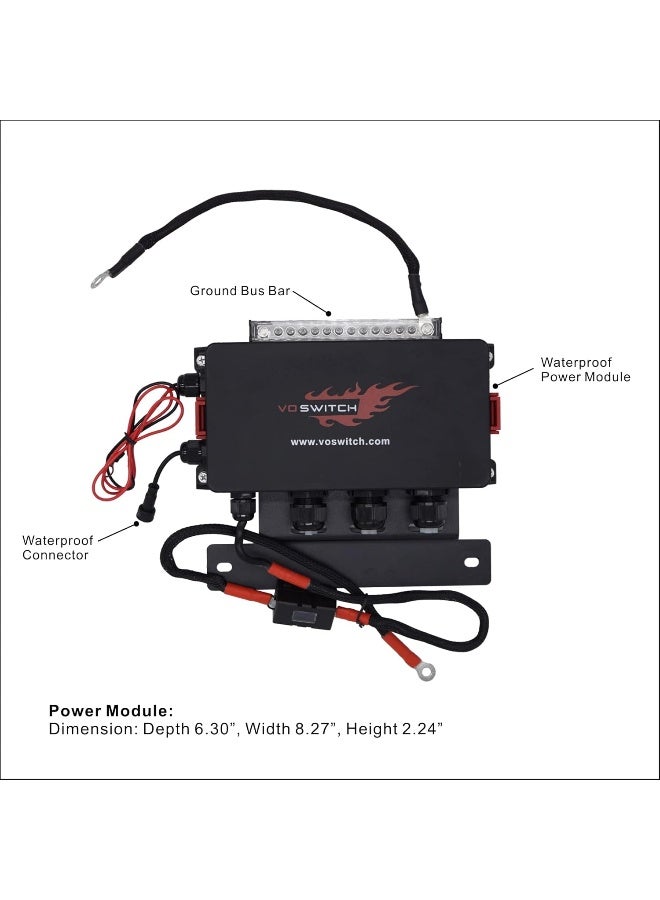 VOSWITCH 12 Switch Programmable Lower Dash Switch Panel for Jeep Wrangler JL & Gladiator JT - Image 5