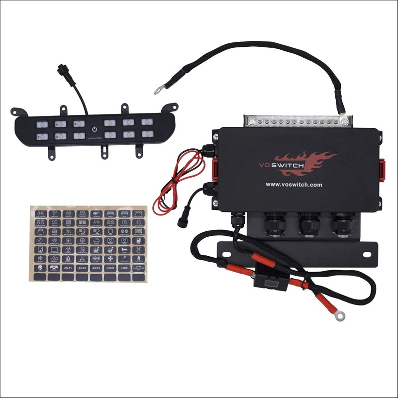 VOSWITCH 12 Switch Programmable Lower Dash Switch Panel for Jeep Wrangler JL & Gladiator JT - Image 2