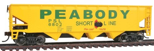 Walthers Trainline Offset Quad HopperReady to RunPeabody Short Line 6802 9311658 HO Scale Model Railroad Freight Model - Image 1