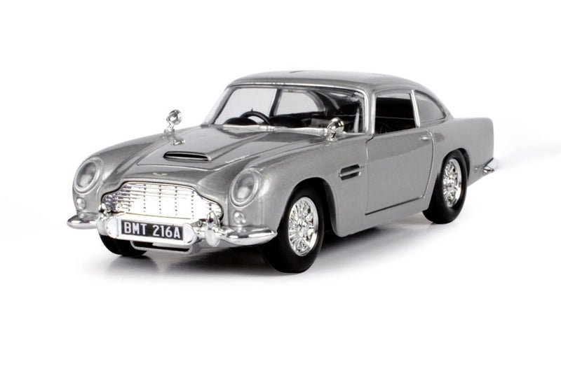 MOTORMAX موديل سيارة موتورماكس أستون مارتن DB5 RHD (دفع يمين) فضي معدني جيمس بوند 007 "غولدفينغر" (1964) فيلم "مجموعة جيمس بوند" سلسلة 1/24 نموذج مصبوب - Image 2