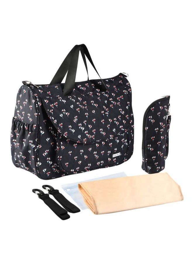 insular Multifunction Portable Mommy Bag Set ，Large Capacity Waterproof Baby Diaper Handbag With Baby Stroller Hook And Baby Changing Diaper Pad - Image 1