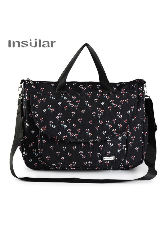 insular Multifunction Portable Mommy Bag Set ，Large Capacity Waterproof Baby Diaper Handbag With Baby Stroller Hook And Baby Changing Diaper Pad - Image 3