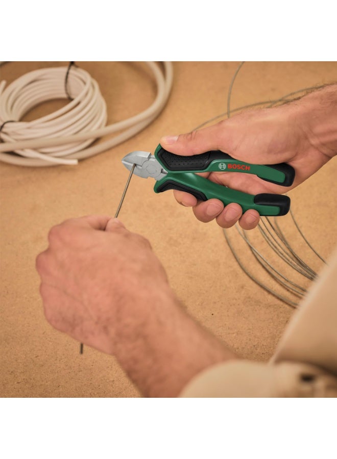 بوش BOSCH 160mm (6") Diagonal Cutters with Soft-Grip Handle, Induction-Hardened Blades, with Matt Chrome Nickel-Plating for Precision Cutting - Image 2