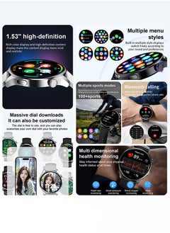Generic Smart Watch 1.53 inch men's and women's smart watches with Bluetooth for making/answering calls, fitness mode and sleep mode, multiple applications, information reminders, multiple languages, 280mAh  - Image 4