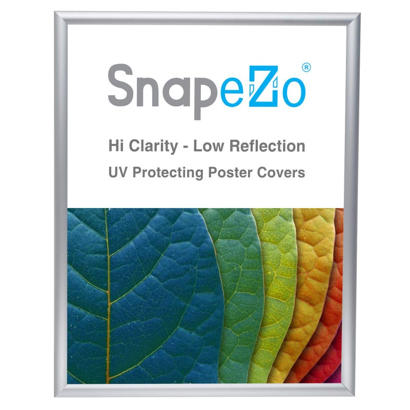 SnapeZo Poster Frame 18x24 Inches, Silver 1 Inch Aluminum Profile, Front-Loading Snap Frame, Wall Mounting, Sleek Series - Image 2