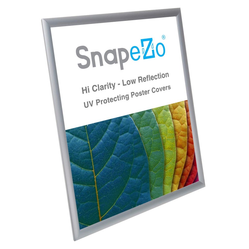 SnapeZo Poster Frame 18x24 Inches, Silver 1 Inch Aluminum Profile, Front-Loading Snap Frame, Wall Mounting, Sleek Series - Image 3