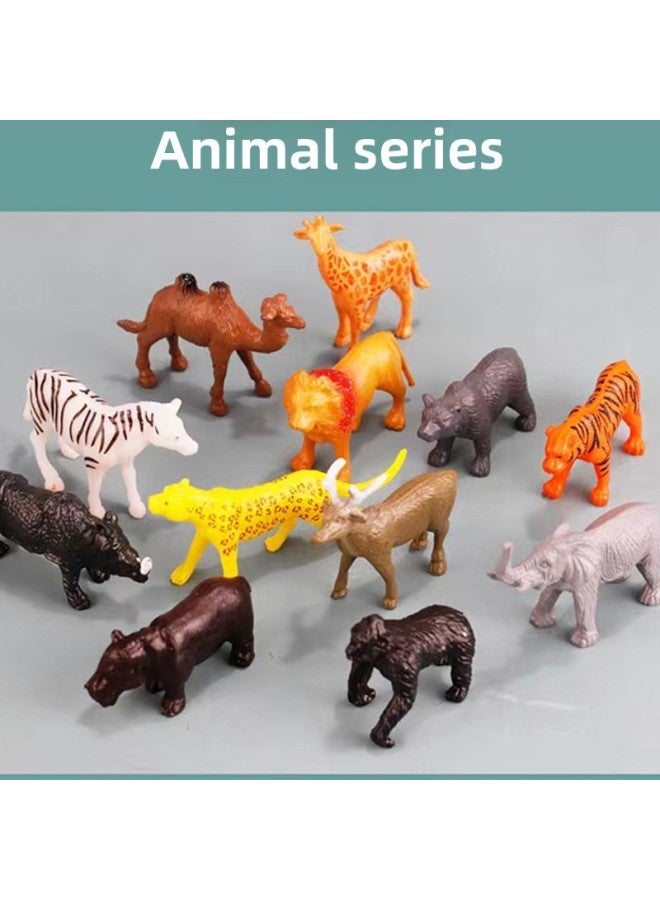 Children's Mini Simulation Animal Model Toy Suit Boy Solid Science And Education Marine Creature Dinosaur Model Ornaments-Color:Marine Animal Series 12 PCs (bagged) - Image 2
