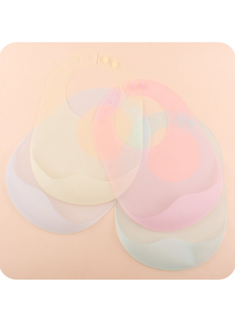 مرايل سيليكون فائقة النعومة للأطفال! 35 غرامًا فقط لكل مريلة! ضغط منخفض على الطفل مع شعور محدود بالارتداء! مثالية لدرجات الحرارة المرتفعة! عبوة من 4 قطع! - Image 1