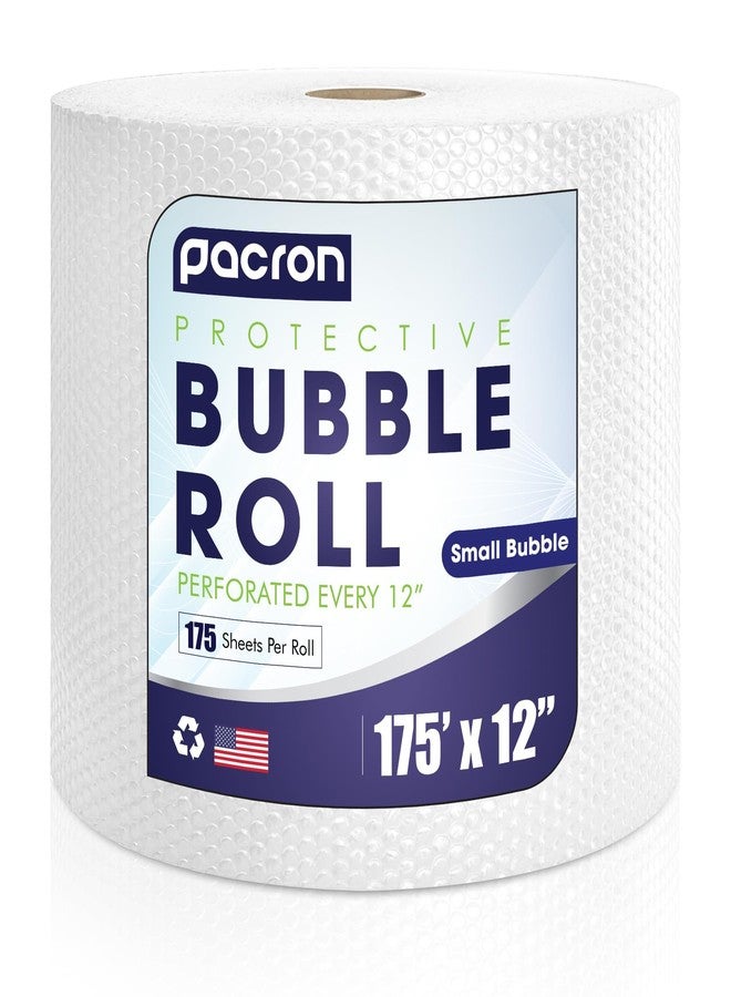 PACRON Protective Bubble Roll Wrap - 250FT x 12IN Clear, 3/16" Dense Small Bubble Cushioning for Fragile Items, Dish Packing & Packaging Supplies Shipping & Storage - Perforated Every 12IN - Image 1