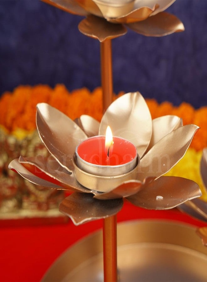 ServDharm Metal Tealight Candle Holder (Pack of 1) for Home Decor, Gifting - Image 4