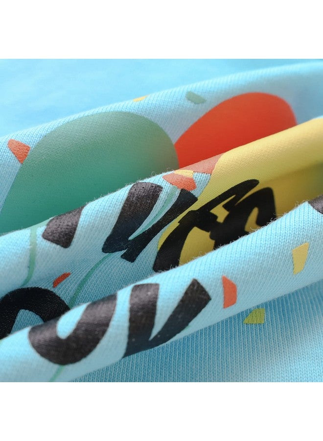 فيت وورم قميص كلب عيد ميلاد للأولاد من Fitwarm، ملابس مضحكة للكلاب الصغيرة والأولاد، ملابس عيد ميلاد للحيوانات الأليفة، تي شيرت للقطط، قطن 100% قابل للتهوية، أزرق مائي، مقاس كبير - Image 3