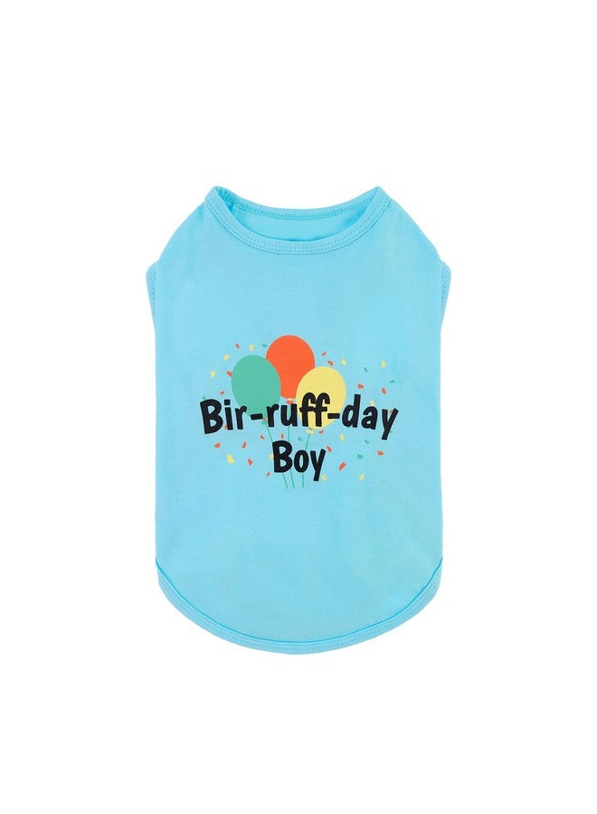 فيت وورم قميص كلب عيد ميلاد للأولاد من Fitwarm، ملابس مضحكة للكلاب الصغيرة والأولاد، ملابس عيد ميلاد للحيوانات الأليفة، تي شيرت للقطط، قطن 100% قابل للتهوية، أزرق مائي، مقاس كبير - Image 1