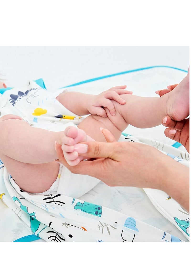 SOLARAE Baby Swaddle Wearable Blanket 3-Way Adjustable Transtion Sleep Sack 100% Cotton Swaddle Wrap with Beanie Cap Infant Cotton Swaddle for Newborn Infant Boy Girl 0-6 Months - Image 3