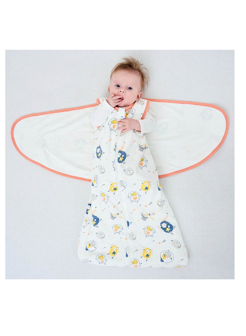 SOLARAE Baby Swaddle Wearable Blanket 3-Way Adjustable Transtion Sleep Sack 100% Cotton Swaddle Wrap with Beanie Cap Infant Cotton Swaddle for Newborn Infant Boy Girl 0-6 Months - Image 1