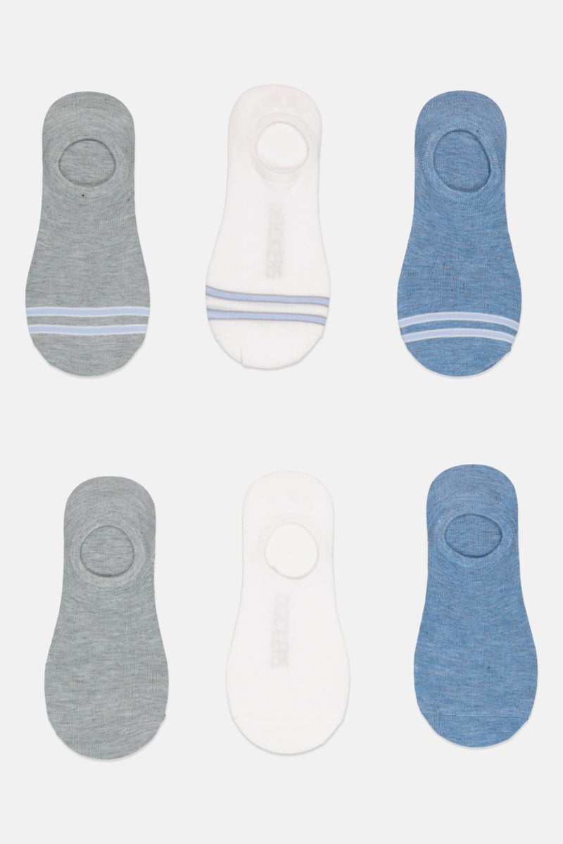 DOCKERS Men 6 Pairs Brand Logo Silicone Heel Grip Socks, Multicolor  - Image 4
