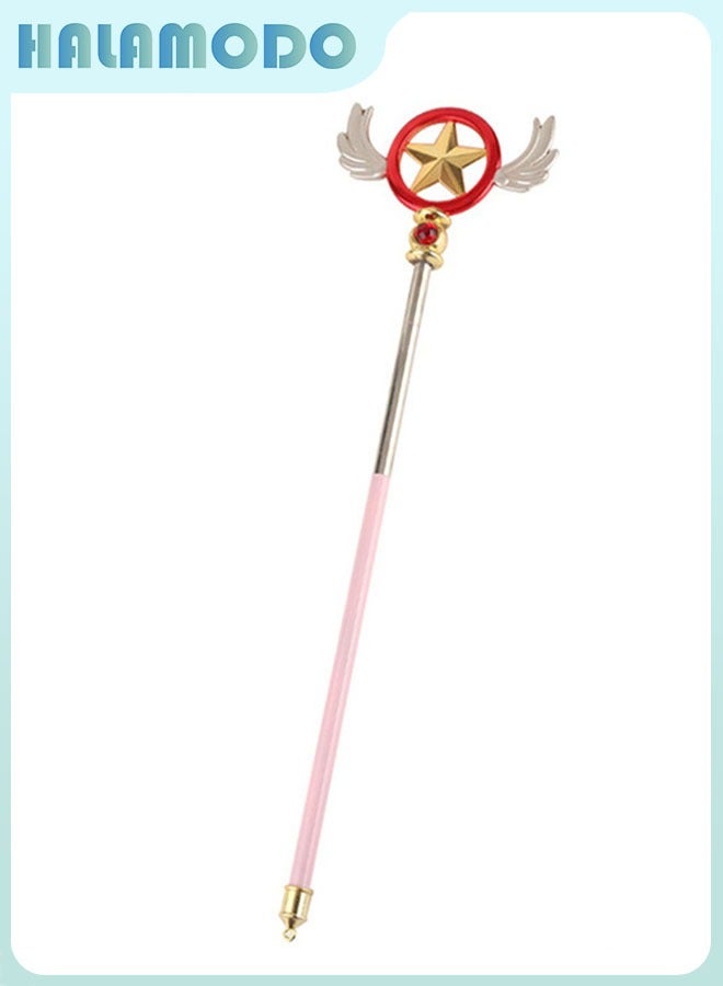 HALAMODO Cardcaptor Sakura's Pink Star Staff, Star Staff Telescopic Walking Stick - A Retractable Magic Wand, Anime COS Prop, and Toy for Girls and Children - Image 3