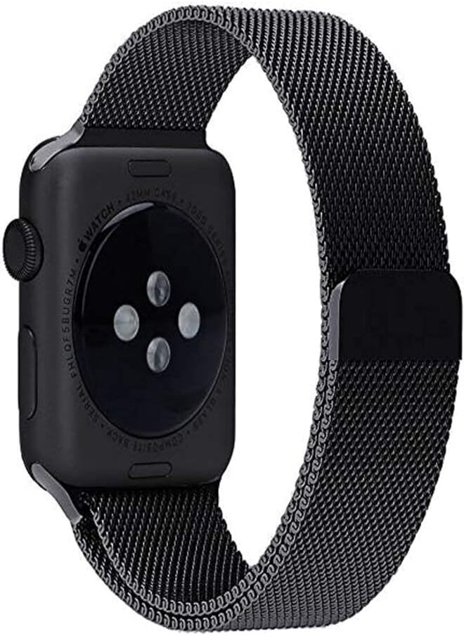 SBAQ - Sbaq Magnetic Stainless Steel Band for Apple Smart Watch 42 mm, Black - Image 1