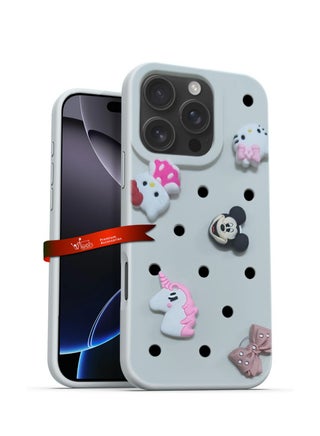 Apple iPhone 16 Pro 2024 Cute Cartoon Silicone Slippers Holes Shockproof DIY Phone Case Cover - White - pzsku/Z9D7AE0511FBCFEAA7C49Z/45/_/1739289074/d212bca1-44f5-4a1d-ad36-e029e4b52655