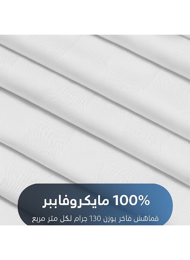 مينج لي مفرش فندقي مفرد 5 قطع من مايكروفايبر مع حشوة قابلة للإزالة – تصميم خطوط أنيق يناسب سرير بحجم 120×200 سم - Image 3