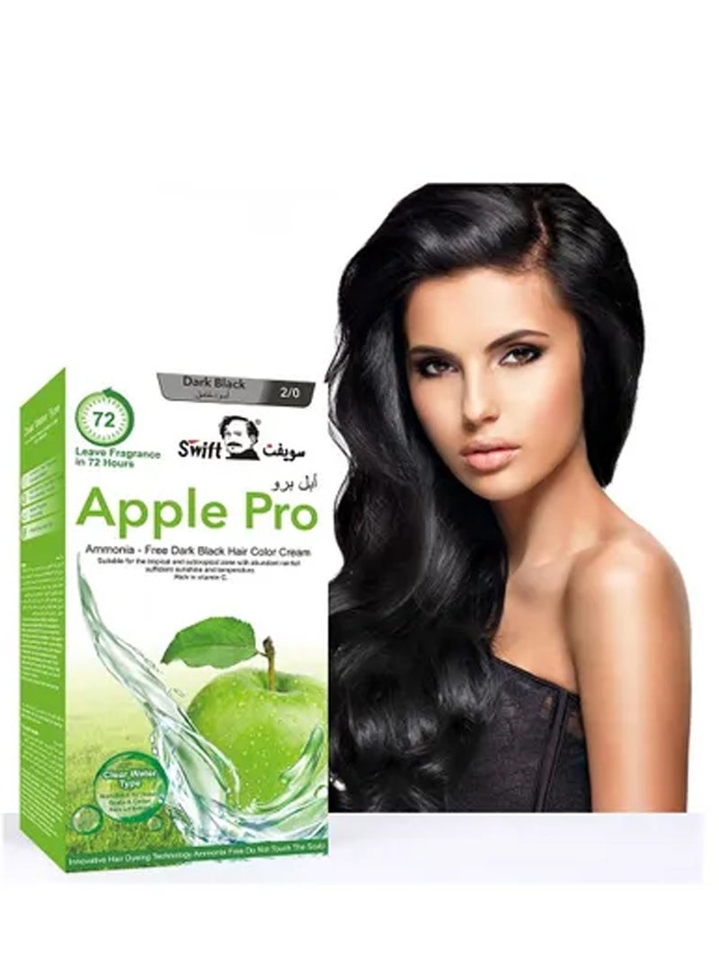 Swift Apple Hair Color Cream Ammonia Free Dark Black 1000ml - Image 2