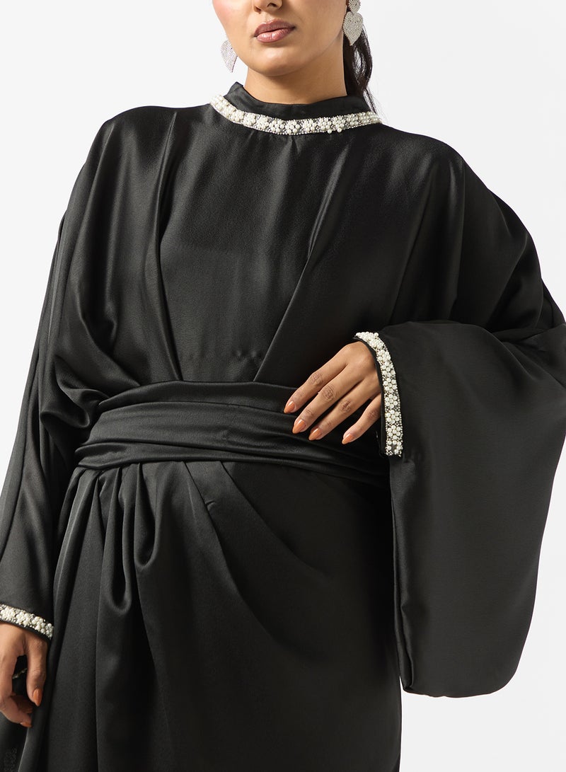 Khizana Plus size Draped Dress With Embellished Neckline - Image 3