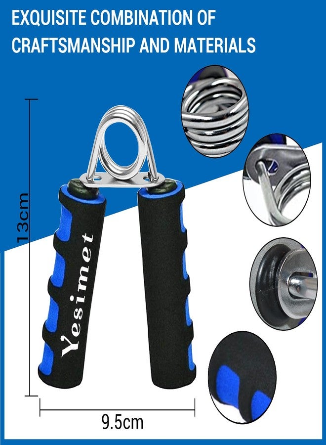 Yesimet Hand Grip Strengthener Set, Forearm Exerciser, Finger Exercise Gripper, Grip Strength Trainer, hand Trainer-Soft Foam Hand Exerciser for Quickly Increasing Forearm and Hand Grips,2 Pack (Blue) - Image 2