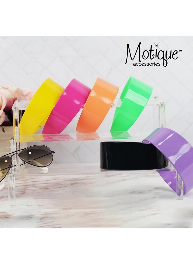 Motique Accessories White 2 Inch Hard Plastic Headband With Teeth Women And Girls Wide Hair Band  - Image 2