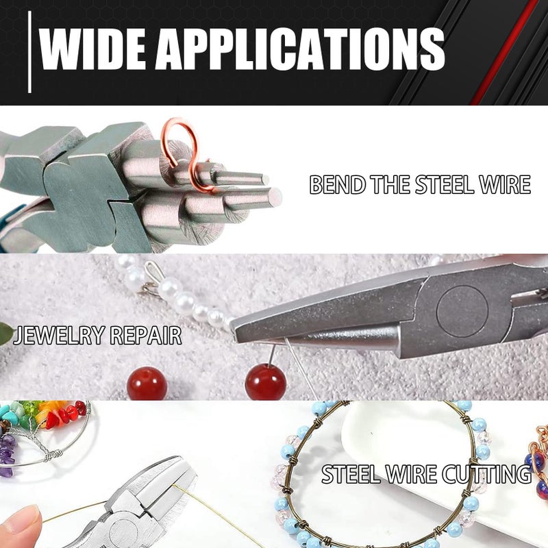 ct C&T 3-Piece Jewelry Pliers Set, Jewelry Making Tools Kit, Micro Jewelry Plier, Jewelry Making Supplies, Pliers set for jewellery making bead winding and shaping wire DIY Crafts - Image 4