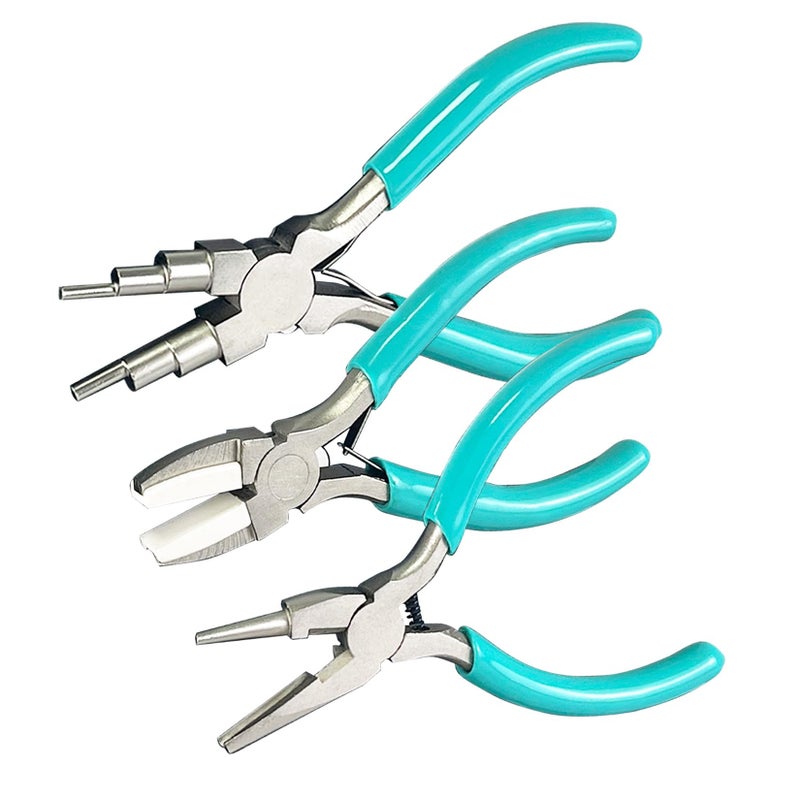 ct C&T 3-Piece Jewelry Pliers Set, Jewelry Making Tools Kit, Micro Jewelry Plier, Jewelry Making Supplies, Pliers set for jewellery making bead winding and shaping wire DIY Crafts - Image 1