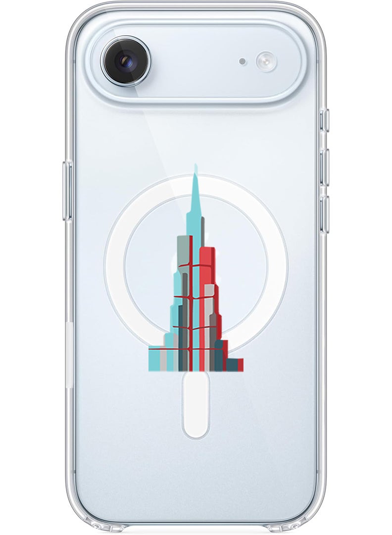 Theodor Magnetic Case for Apple iPhone 17 Air Compatible with MagSafe Wireless Charging, Shockproof Phone Bumper Cover - Burj Khalifa - Image 1