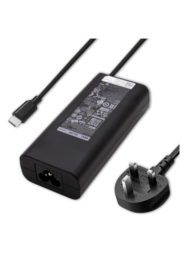 Terabyte Dell Genuine 65W Type C Ac Adapter For Latitude 7389 2-in-1, 5285 2-in-1 Rugged Extreme Tablet Compatible P/N JYJNW 0JYJNW 0M1WCF OM1WCF OJYJNW 72PVT USB-C Laptop Charger - Image 1