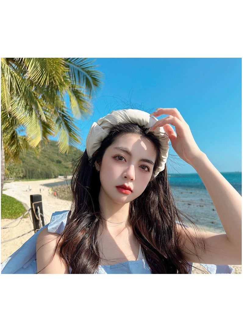 آنا قبعة واقية من الشمس للركوب في الهواء الطلق، مع حواف واسعة ومزودة بشرابة، تحمي من الأشعة فوق البنفسجية، وتهوية ممتازة، وإكسسوار رياضي متعدد الاستخدامات - Image 5