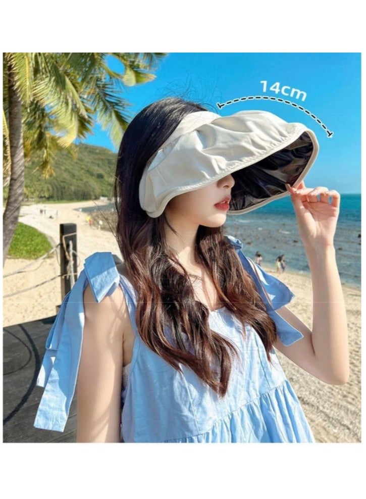 آنا قبعة واقية من الشمس للركوب في الهواء الطلق، مع حواف واسعة ومزودة بشرابة، تحمي من الأشعة فوق البنفسجية، وتهوية ممتازة، وإكسسوار رياضي متعدد الاستخدامات - Image 4