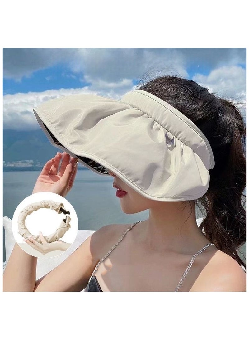 آنا قبعة واقية من الشمس للركوب في الهواء الطلق، مع حواف واسعة ومزودة بشرابة، تحمي من الأشعة فوق البنفسجية، وتهوية ممتازة، وإكسسوار رياضي متعدد الاستخدامات - Image 2