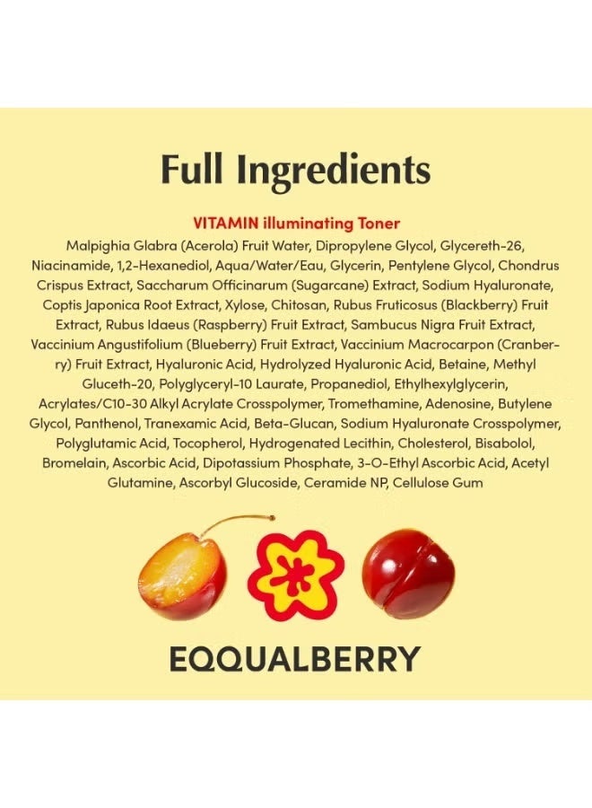 Eqqualberry Vitamin illuminating Toner Glow Filter + Nad + Peptide Boosting Toner Lush Blush + Aloe PDRN Calming Toner 150ml - Image 5