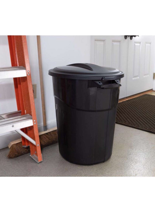 United Solutions Click Lock Lid Plastic Trash Can Black 75.70 L TI0040  - Image 3