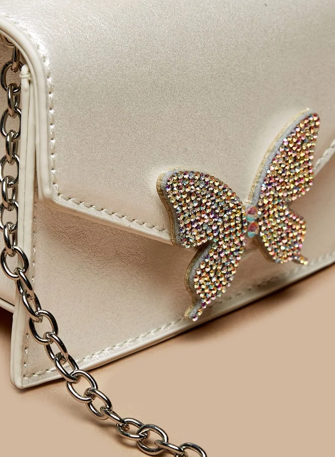 Flora Bella By Shoexpress Butterfly Embellished Handbag