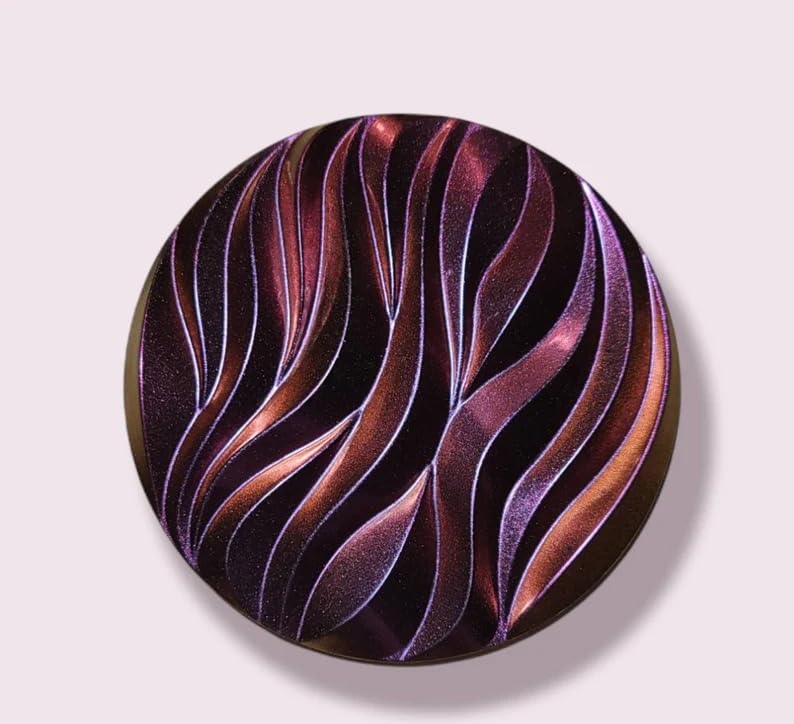Snoogg SNOOGG ™1 Pack 10CM 3D-Depth Heavy Duty Coaster Design Wave Silicone Moulds Use for Resin Casting for Event, Resin Art, Wedding,Valentine,Anniversary Gift  - Image 4