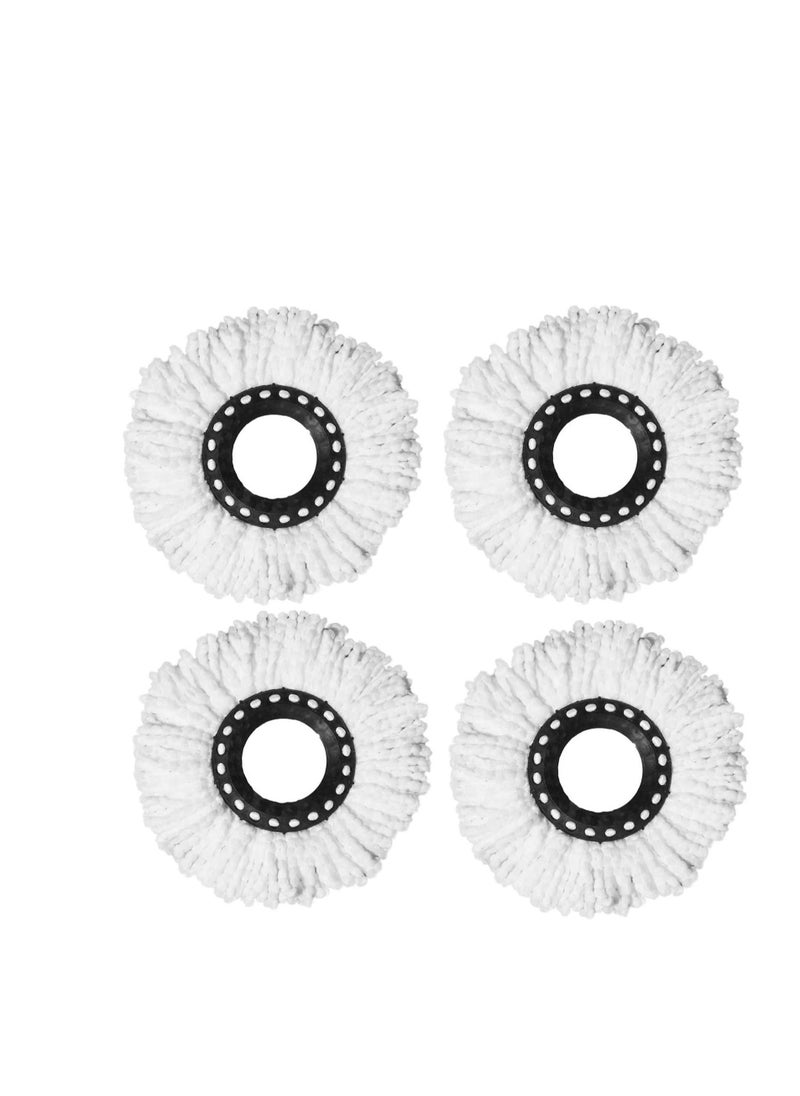 SYOSI - 4pcs Microfiber Mop Head Refill Replacement for HSN Hurricane Magic Mop 360 Rotating Degree Spin Replacement Mophead - Image 1