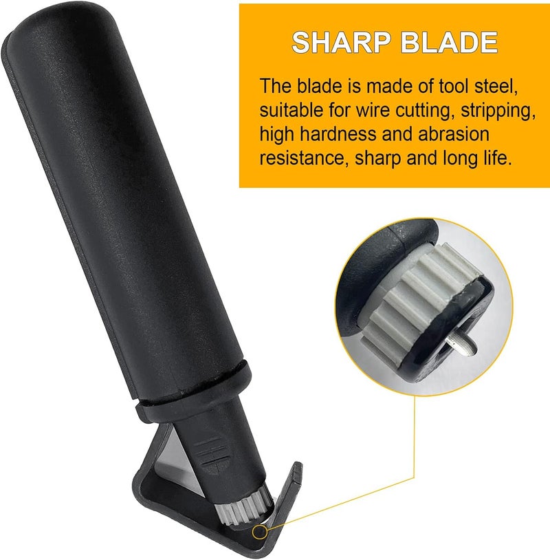groword Round Cable Stripper Tool - Adjustable Cutting Depth Jacket Slitter - Fast & Precise Removal - 3/16" to 1 1/8" Diameter - Image 5