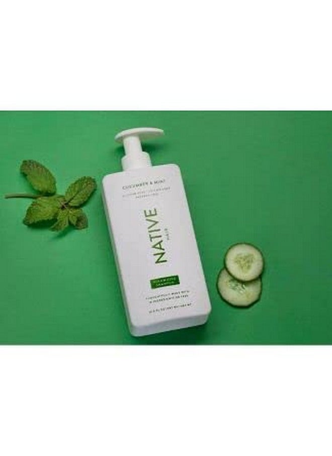 native - Vegan Cucumber & Mint Natural Volume Shampoo, Clean, Sulfate, Paraben And Silicone Free - 16.5 Fl Oz - Image 1